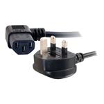 C2G Universal Power Cord - Elektrický kabel - BS 1363 (M) do IEC 60320 C13 - 5 m - konektor 90°, li 88522