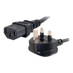 C2G Universal Power Cord - Elektrický kabel - BS 1363 (M) do IEC 60320 C13 - 50 cm - lisovaný - čer 88511