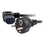 C2G Universal Power Cord - Elektrický kabel - CEE 7/7 (M) do IEC 60320 C13 - 5 m - konektor 90°, li 88536