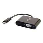 C2G USB C to VGA Video Adapter w/ Power Delivery - USB Type C to VGA Black - Externí video adaptér 80494