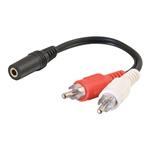 C2G Value Series Y-Cable - Audio adaptér - RCA (M) do stereo mini jack (F) - odstíněný - černá 80134