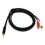 C2G Value Series Y-Cable - Audio adaptér - stereo mini jack (M) do RCA (M) - odstíněný - černá 80133