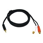 C2G Value Series Y-Cable - Audio kabel - RCA (F) do stereo mini jack (M) - 2 m - odstíněný - černá 80136