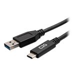 C2G28875, 1ft USB 3.0 USB-C TO USB-A M/M BLK