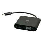 C2G29830, USB-C to HDMI and VGA MST Adapter Black