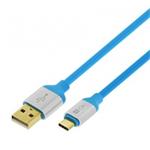 CABLE 4-OK USB A MICRO USB MOOVE SERIES 1.5 M COLOR BLUE