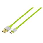 CABLE 4-OK USB A MICRO USB MOOVE SERIES 1.5 M COLOR GREEN