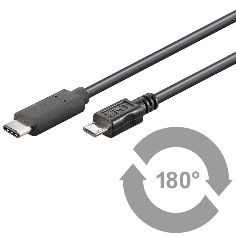 CABLE KU31CB06BK USB3.1 Typ C/male - USB 2.0 Micro