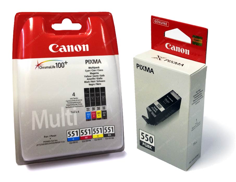 Canon originál ink PGI-550/CLI-551PGBK/C/M/Y/BK/GY Multipack, black/color, 6496B005, Canon PIXMA iP