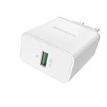 Canyon CNE-CHA24W, vysokorýchlostná univerzálna nabíjačka do steny 1xUSB-A, 24W Quick Charge 3.0, 4 typy ochrany, biela