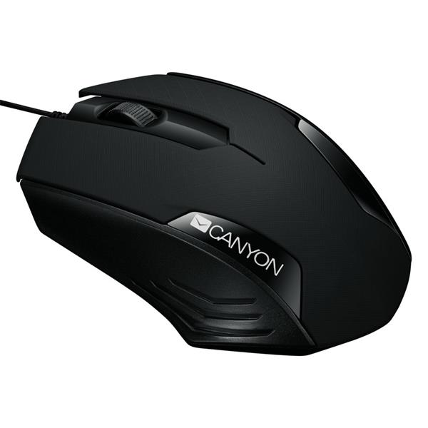 Canyon CNE-CMS02B, optická myš, USB, 1000 dpi, 3 tlač, čierna