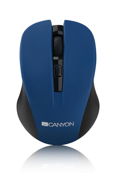 Canyon CNE-CMSW1BL, Wireless optická myš USB, 800/1000/1200 dpi, modro-čierna