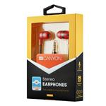 Canyon CNS-CEP4R štýlové slúchadlá do uší, pre smartfóny, integrovaný mikrofón a ovládanie, plochý kábel, červené