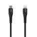 Canyon CNS-MFIC4B, 1.2m kábel USB-C / Lightning, 5V/2.4A, priemer 3.5mm, PVC, čierny