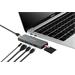 Canyon CNS-TDS05B 7v1 hub pre MacBook, USB-C Power delivery, 1xUSB 3.0, 1xUSB 2.0, 2xHDMI, TF a SD reader