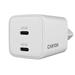 Canyon CU45CC vysokorýchlostná univerzálna nabíjačka do steny 2x USB-C 45W CNS-CUW45CC