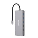 Canyon DS-12, Multiport Docking Station, 13 portov, 1xUSB-C 100W+3xUSB3.0+1xUSB 2.0+2xHDMI+1xVGA+1xRJ45+1xaudi CNS-TDS12