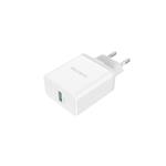 Canyon H-36 vysokorýchlostná univerzálna nabíjačka do steny 1xUSB-A, 36W Quick Charge 3.0 technológia, biel CNE-CHA36W01