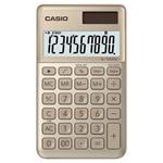 Casio Kalkulačka SL 1000 SC PK, zlatá, desaťmiestna, duálne napájanie