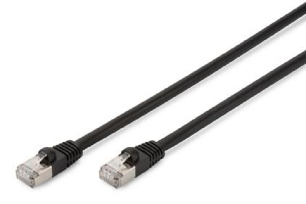 CAT 6 S-FTP outdoor patch cable, Cu, PE, AWG 27/7, length 5 m, black sheath color DK-1644-050/BL-OD