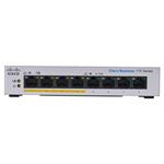 CBS110 Unmanaged 8-port GE, Partial PoE, Desktop, Ext PS CBS110-8PP-D-EU