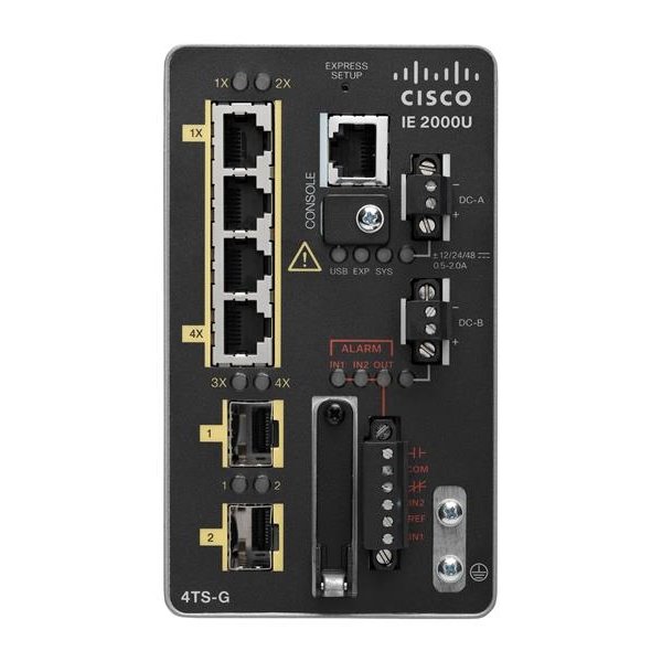 Cisco Industrial Ethernet 2000 Series - Přepínač - řízený - 4 x 10/100 + 2 x gigabitů SFP - lze mon IE-2000-4TS-G-L