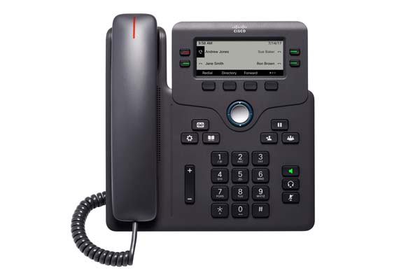 Cisco IP Phone 6841 - Telefon VoIP - SIP, SRTP - 4 linky - uhel CP-6841-3PW-CE-K9=