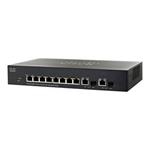 Cisco Small Business SF302-08PP - Přepínač - L3 - řízený - 8 x 10/100 (PoE+) + 2 x kombinace Gigabi SF302-08PP-K9EU-RF