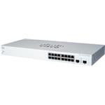 Cisco switch CBS220-16T-2G, 16xGbE RJ45, 2xSFP, fanless - REFRESH CBS220-16T-2G-EU-RF