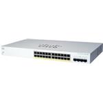 Cisco switch CBS220-24P-4X, 24xGbE RJ45, 4x10GbE SFP+, PoE+, 195W - REFRESH CBS220-24P-4X-EU-RF