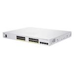 Cisco switch CBS250-24P-4X, 24xGbE RJ45, 4x10GbE SFP+, fanless, PoE+, 195W - REFRESH CBS250-24P-4X-EU-RF