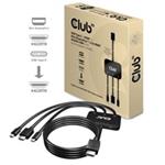 Club3D adaptér aktivní USB Type-C + Mini DP 1.2 + HDMI na HDMI 4K60Hz CAC-1630