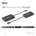 Club3D Dokovací stanice USB Gen2 Type-C na Dual DisplayPort 4k60Hz 7-in-1 Portable Dock CSV-1598