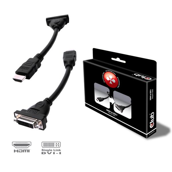 Club3D HDMI to DVI-I Single Link Passive Adapter CAC-HMD>DFD