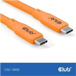 Club3D Kabel USB-C 4.0, 20Gbps, 4K60Hz, PD 240W, 2m, oranžová CAC-3000