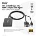 Club3D kabel VGA a USB-A na HDMI, M/F, 0.6m CAC-1720