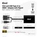 Club3D kabel VGA a USB-A na HDMI, M/F, 0.6m CAC-1720