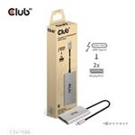 Club3D Video hub Thunderbolt 3 na 2x DP, Dual 4K60Hz nebo Single 8K60Hz/4K120Hz CSV-1586