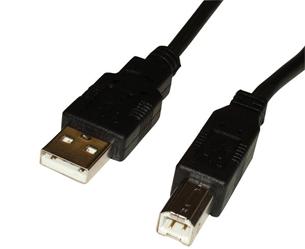 CNS USB 2.0 kábel, A male - B male, 5m, čierny