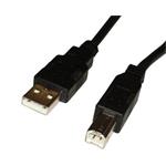 CNS USB 2.0 kábel, A male - B male, 5m, čierny