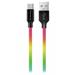 Colorway Datový Kabel Usb /Type-C/ 1m/ 2.4A/ Multicolor CW-CBUC018-MC