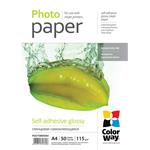 COLORWAY fotopapír/ glossy self-adhesive 115g/m2, A4/ 50 kusů PGS1158050A4