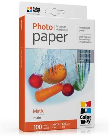 COLORWAY fotopapír/ matte 190g/m2, 10x15/ 100 kusů PM1901004R