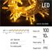 COLORWAY LED řetěz/ IP65 / 100 LED / délka 10m / teplá bílá/ napájení AC, 220V, 6W CW-GO-100L10WW