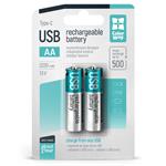 Colorway nabíjecí baterie AA 2200mAh/ USB-C/ 1.5V/ 2ks v balení CW-UBAA-10