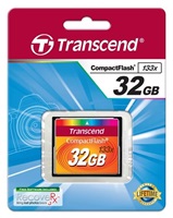 CompactFlash 32GB, 133x, značkový MLC NAND čip TS32GCF133