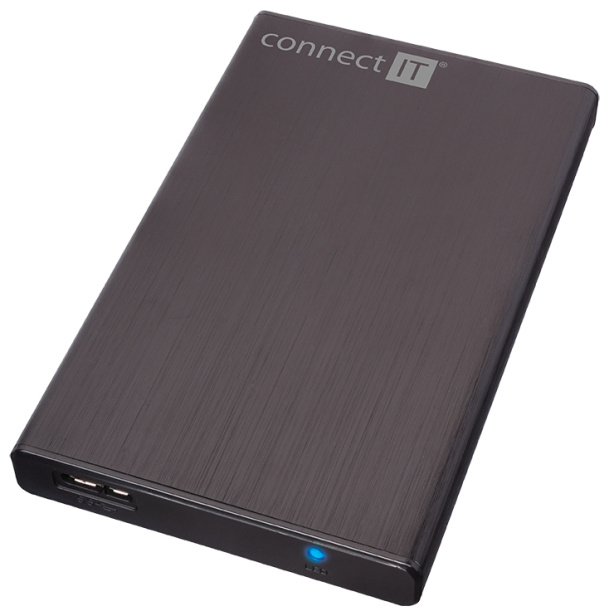 CONNECT IT externí box LITE pro HDD 2,5" SATA, USB 3.0 černý CI-1044