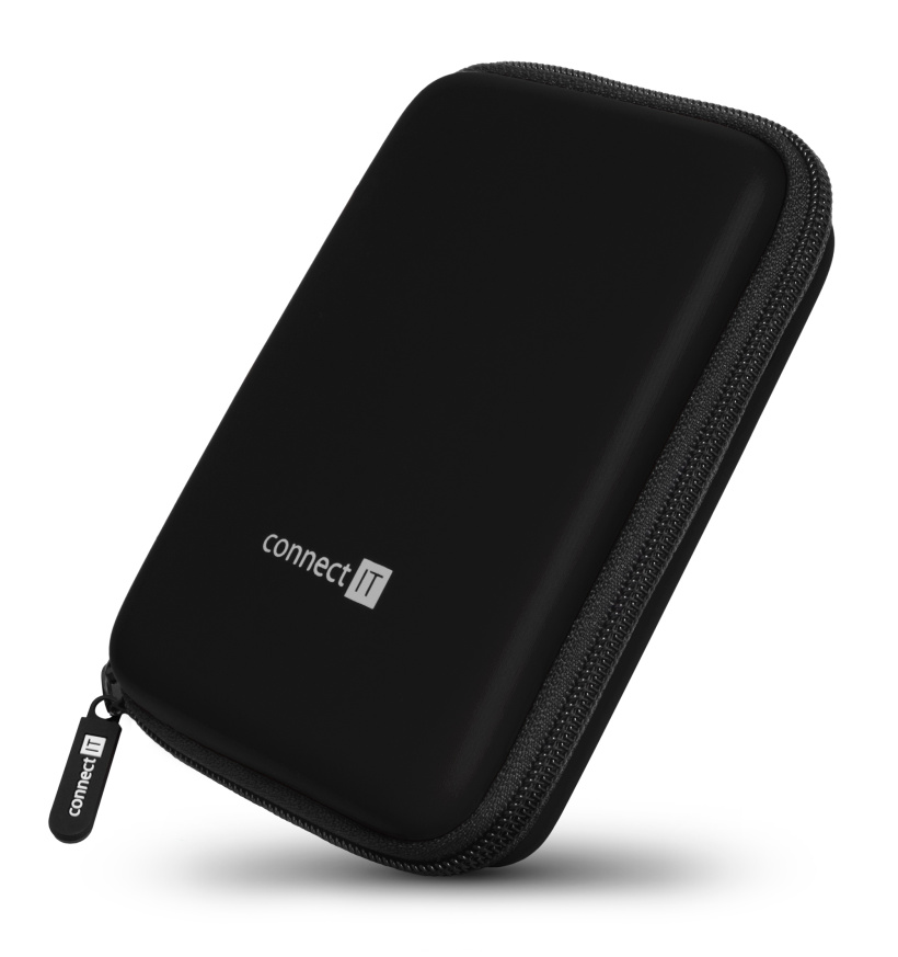 CONNECT IT HardShellProtect pevné skořepinové ochranné pouzdro na 2,5" HDD, černé CFF-5000-BK