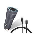 CONNECT IT InCarz DUPLEX nabíječka do auta, 2x USB-C, 1x Lightning, ANTRACITOVÁ CCC-5020-AN