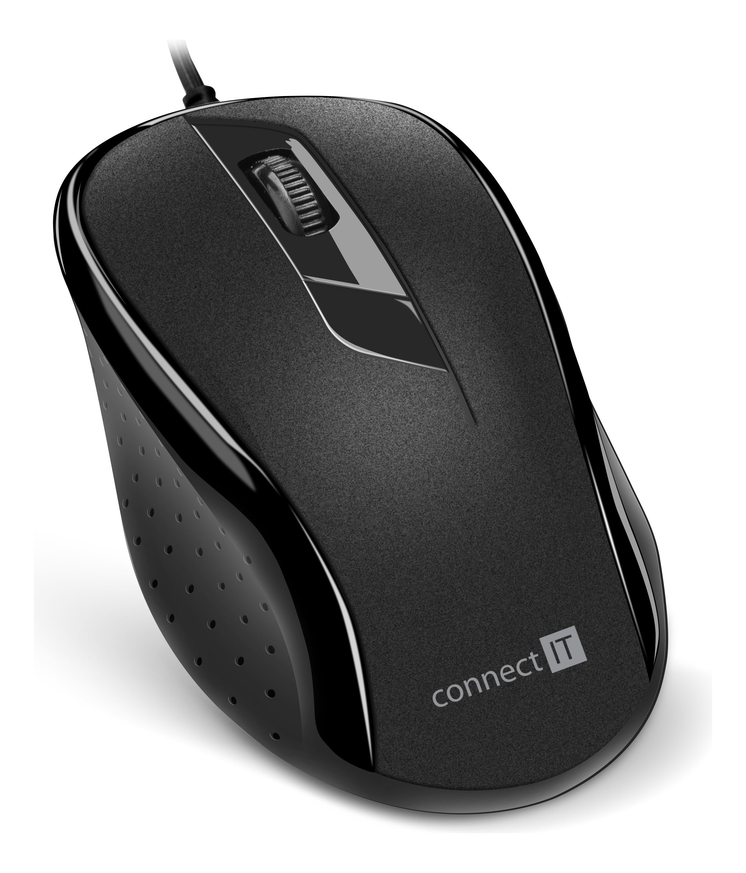 CONNECT IT Optická myš, ergonomická, USB, černá CMO-1200-BK